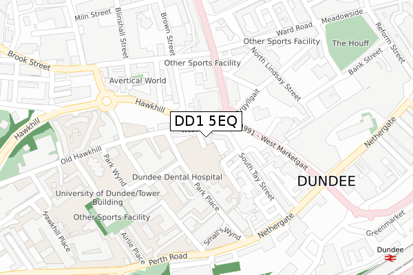 DD1 5EQ map - large scale - OS Open Zoomstack (Ordnance Survey) DD1 5EQ map - large scale - OS Open Zoomstack (Ordnance Survey)