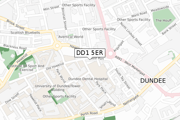 DD1 5ER map - large scale - OS Open Zoomstack (Ordnance Survey) DD1 5ER map - large scale - OS Open Zoomstack (Ordnance Survey)