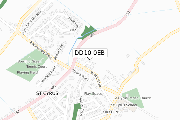 DD10 0EB map - large scale - OS Open Zoomstack (Ordnance Survey) DD10 0EB map - large scale - OS Open Zoomstack (Ordnance Survey)