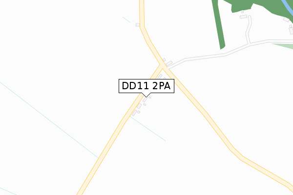 DD11 2PA map - large scale - OS Open Zoomstack (Ordnance Survey)