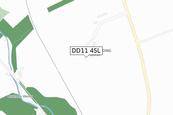 DD11 4SL map - large scale - OS Open Zoomstack (Ordnance Survey)