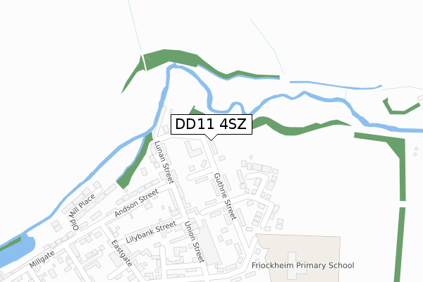 DD11 4SZ map - large scale - OS Open Zoomstack (Ordnance Survey) DD11 4SZ map - large scale - OS Open Zoomstack (Ordnance Survey)