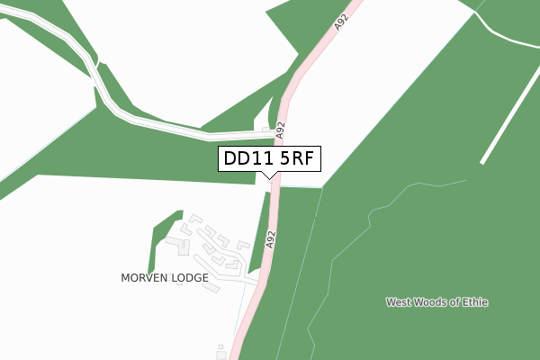 DD11 5RF map - large scale - OS Open Zoomstack (Ordnance Survey) DD11 5RF map - large scale - OS Open Zoomstack (Ordnance Survey)