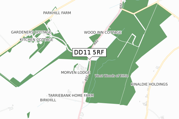 DD11 5RF map - small scale - OS Open Zoomstack (Ordnance Survey) DD11 5RF map - small scale - OS Open Zoomstack (Ordnance Survey)
