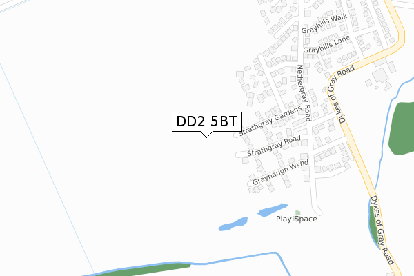 DD2 5BT map - large scale - OS Open Zoomstack (Ordnance Survey) DD2 5BT map - large scale - OS Open Zoomstack (Ordnance Survey)