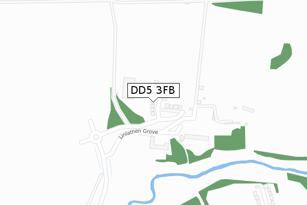 DD5 3FB map - large scale - OS Open Zoomstack (Ordnance Survey)
