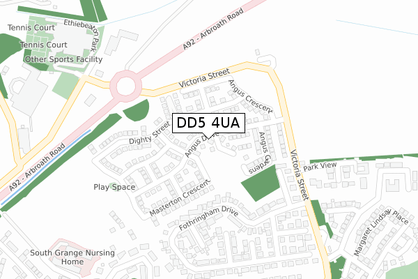 DD5 4UA map - large scale - OS Open Zoomstack (Ordnance Survey) DD5 4UA map - large scale - OS Open Zoomstack (Ordnance Survey)