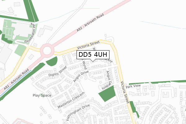 DD5 4UH map - large scale - OS Open Zoomstack (Ordnance Survey) DD5 4UH map - large scale - OS Open Zoomstack (Ordnance Survey)