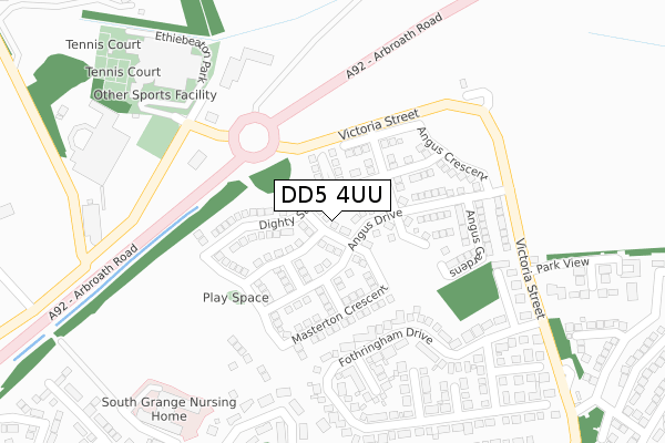 DD5 4UU map - large scale - OS Open Zoomstack (Ordnance Survey) DD5 4UU map - large scale - OS Open Zoomstack (Ordnance Survey)