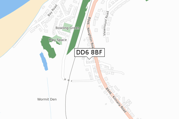 DD6 8BF map - large scale - OS Open Zoomstack (Ordnance Survey)