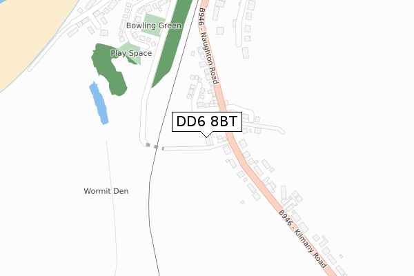 DD6 8BT map - large scale - OS Open Zoomstack (Ordnance Survey)