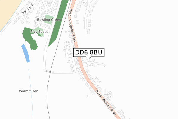 DD6 8BU map - large scale - OS Open Zoomstack (Ordnance Survey) DD6 8BU map - large scale - OS Open Zoomstack (Ordnance Survey)