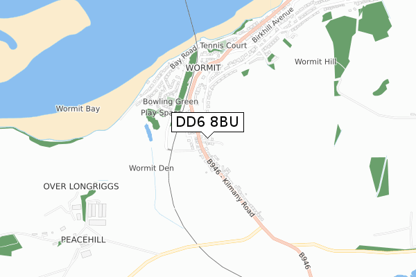 DD6 8BU map - small scale - OS Open Zoomstack (Ordnance Survey) DD6 8BU map - small scale - OS Open Zoomstack (Ordnance Survey)