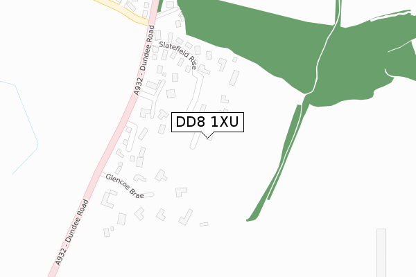 DD8 1XU map - large scale - OS Open Zoomstack (Ordnance Survey)