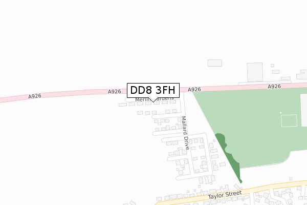 DD8 3FH map - large scale - OS Open Zoomstack (Ordnance Survey) DD8 3FH map - large scale - OS Open Zoomstack (Ordnance Survey)