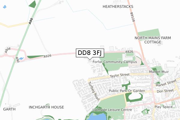 DD8 3FJ map - small scale - OS Open Zoomstack (Ordnance Survey)