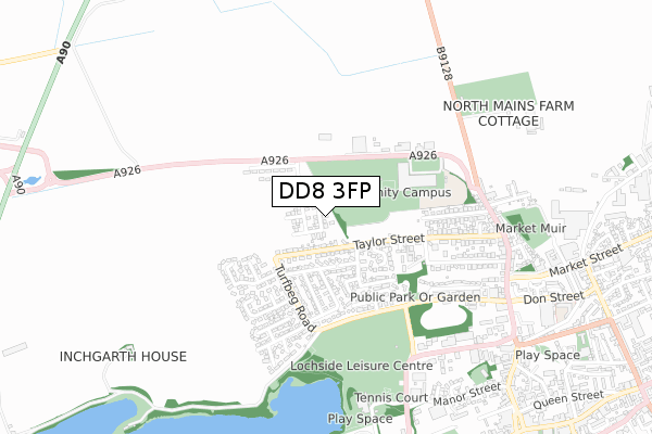 DD8 3FP map - small scale - OS Open Zoomstack (Ordnance Survey)