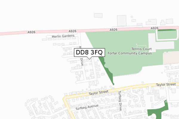 DD8 3FQ map - large scale - OS Open Zoomstack (Ordnance Survey)