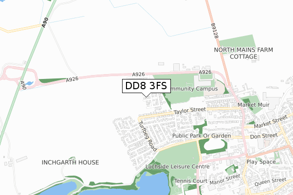 DD8 3FS map - small scale - OS Open Zoomstack (Ordnance Survey)