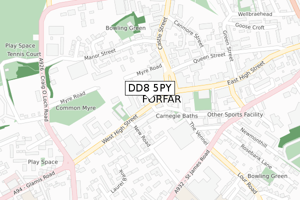 DD8 5PY map - large scale - OS Open Zoomstack (Ordnance Survey)