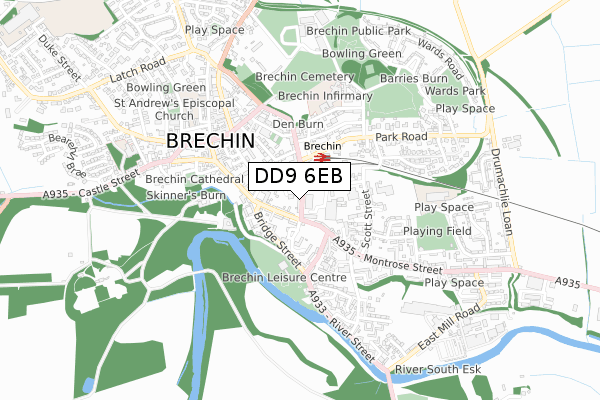 DD9 6EB map - small scale - OS Open Zoomstack (Ordnance Survey) DD9 6EB map - small scale - OS Open Zoomstack (Ordnance Survey)