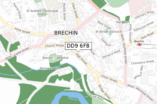 DD9 6FB map - large scale - OS Open Zoomstack (Ordnance Survey) DD9 6FB map - large scale - OS Open Zoomstack (Ordnance Survey)