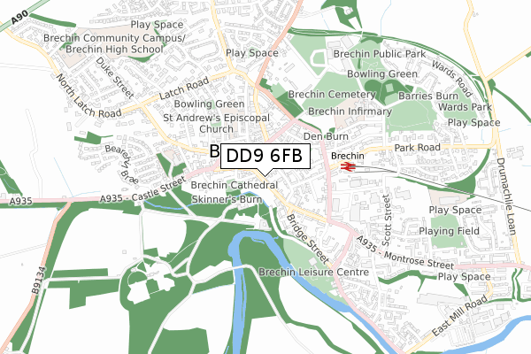 DD9 6FB map - small scale - OS Open Zoomstack (Ordnance Survey) DD9 6FB map - small scale - OS Open Zoomstack (Ordnance Survey)