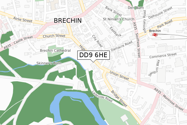 DD9 6HE map - large scale - OS Open Zoomstack (Ordnance Survey) DD9 6HE map - large scale - OS Open Zoomstack (Ordnance Survey)