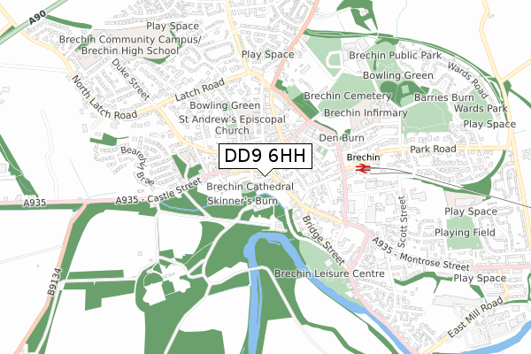DD9 6HH map - small scale - OS Open Zoomstack (Ordnance Survey) DD9 6HH map - small scale - OS Open Zoomstack (Ordnance Survey)