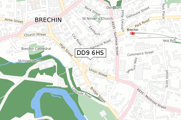 DD9 6HS map - large scale - OS Open Zoomstack (Ordnance Survey) DD9 6HS map - large scale - OS Open Zoomstack (Ordnance Survey)