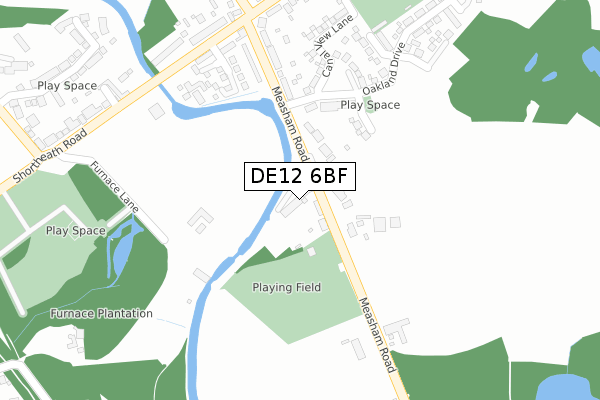 DE12 6BF map - large scale - OS Open Zoomstack (Ordnance Survey) DE12 6BF map - large scale - OS Open Zoomstack (Ordnance Survey)