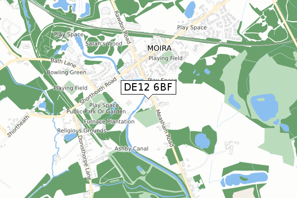 DE12 6BF map - small scale - OS Open Zoomstack (Ordnance Survey) DE12 6BF map - small scale - OS Open Zoomstack (Ordnance Survey)