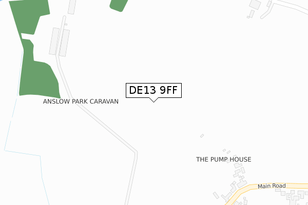 DE13 9FF map - large scale - OS Open Zoomstack (Ordnance Survey)