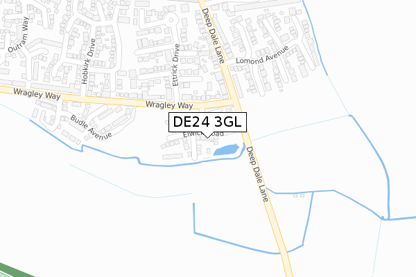 DE24 3GL map - large scale - OS Open Zoomstack (Ordnance Survey)
