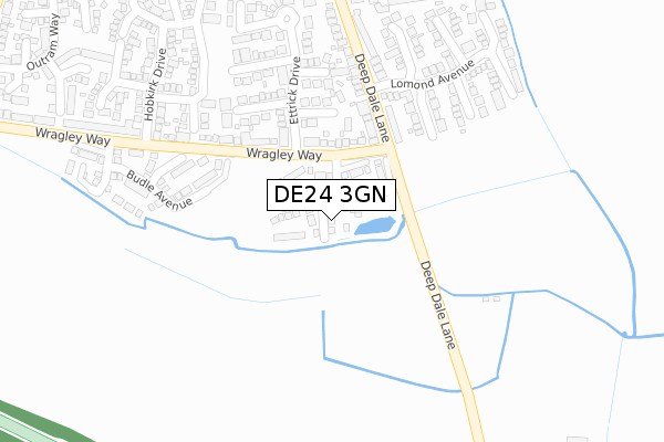 DE24 3GN map - large scale - OS Open Zoomstack (Ordnance Survey)