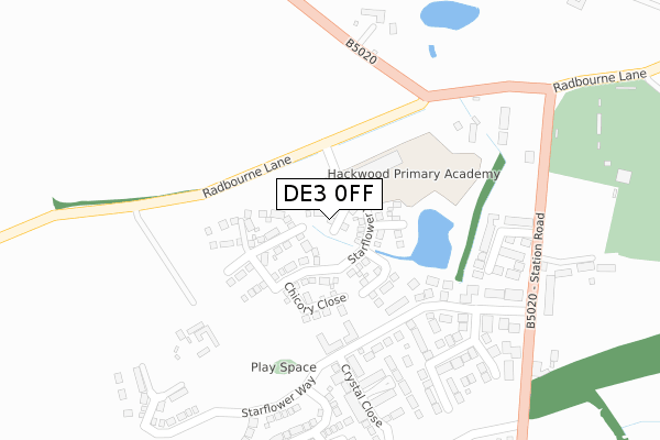 DE3 0FF map - large scale - OS Open Zoomstack (Ordnance Survey)