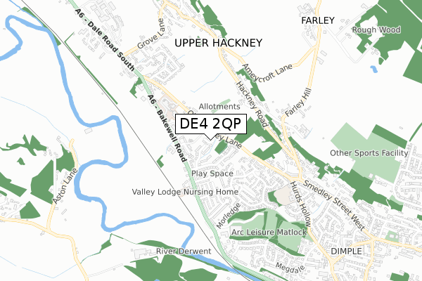 DE4 2QP map - small scale - OS Open Zoomstack (Ordnance Survey) DE4 2QP map - small scale - OS Open Zoomstack (Ordnance Survey)