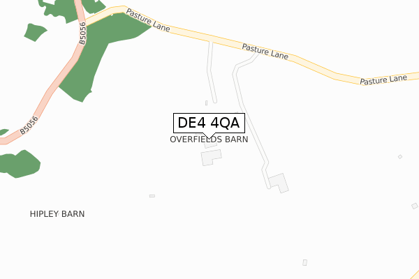 DE4 4QA map - large scale - OS Open Zoomstack (Ordnance Survey)