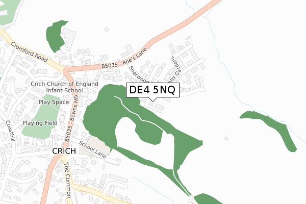 DE4 5NQ map - large scale - OS Open Zoomstack (Ordnance Survey)