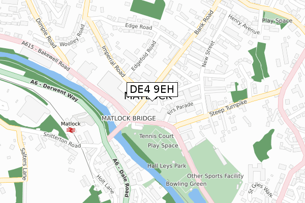 DE4 9EH map - large scale - OS Open Zoomstack (Ordnance Survey)