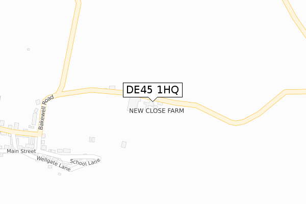 DE45 1HQ map - large scale - OS Open Zoomstack (Ordnance Survey)