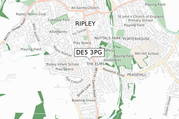 DE5 3PG map - small scale - OS Open Zoomstack (Ordnance Survey) DE5 3PG map - small scale - OS Open Zoomstack (Ordnance Survey)