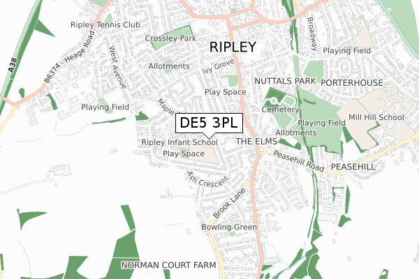 DE5 3PL map - small scale - OS Open Zoomstack (Ordnance Survey) DE5 3PL map - small scale - OS Open Zoomstack (Ordnance Survey)
