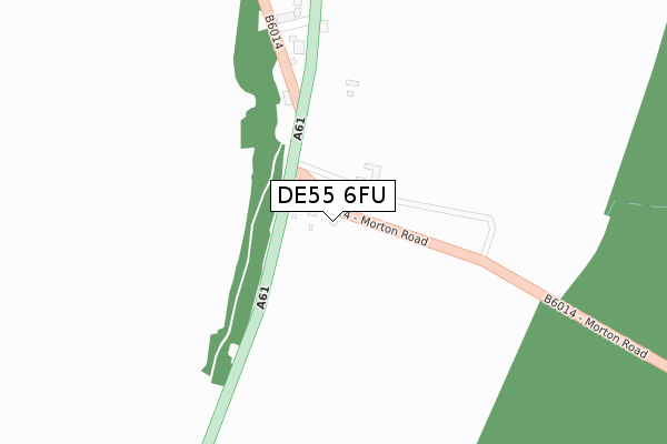 DE55 6FU map - large scale - OS Open Zoomstack (Ordnance Survey)