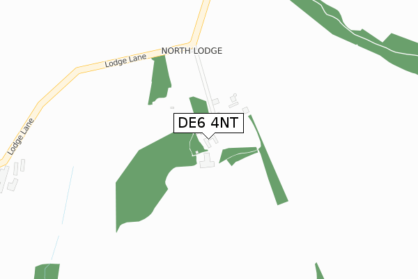 DE6 4NT map - large scale - OS Open Zoomstack (Ordnance Survey)