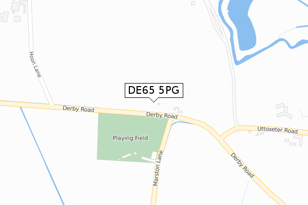 DE65 5PG map - large scale - OS Open Zoomstack (Ordnance Survey)
