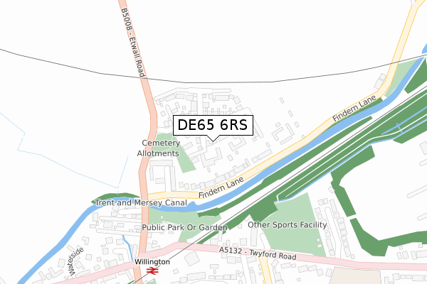 DE65 6RS map - large scale - OS Open Zoomstack (Ordnance Survey) DE65 6RS map - large scale - OS Open Zoomstack (Ordnance Survey)