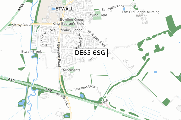 DE65 6SG map - small scale - OS Open Zoomstack (Ordnance Survey) DE65 6SG map - small scale - OS Open Zoomstack (Ordnance Survey)