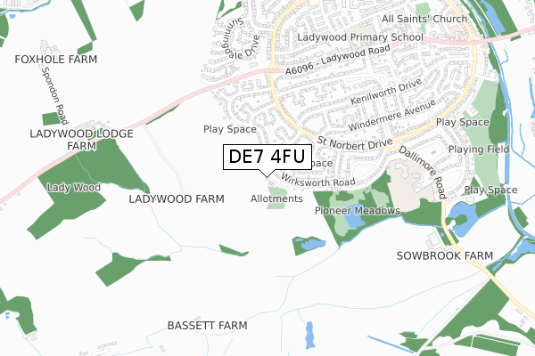 DE7 4FU map - small scale - OS Open Zoomstack (Ordnance Survey) DE7 4FU map - small scale - OS Open Zoomstack (Ordnance Survey)