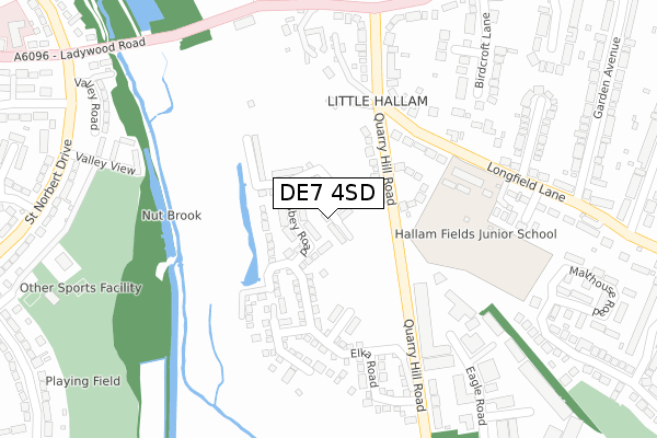 DE7 4SD map - large scale - OS Open Zoomstack (Ordnance Survey) DE7 4SD map - large scale - OS Open Zoomstack (Ordnance Survey)